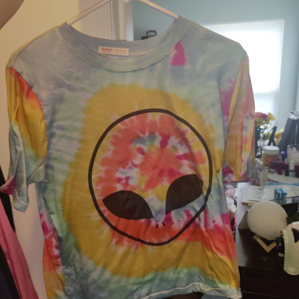 Romwe Tie Dye Alien Teee